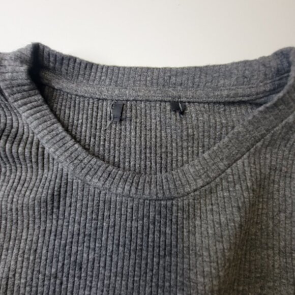 GREY Long Sleeve Top Ruffled Bell Sleeves Top Size XS/S - Picture 9 of 9